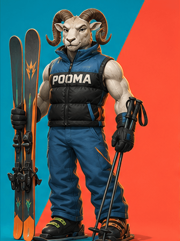 POOMA Ram Skiing concept athlete
