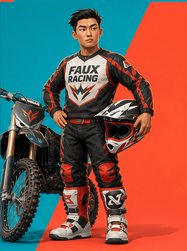 FAUX RACING Human Motocross concept athlete