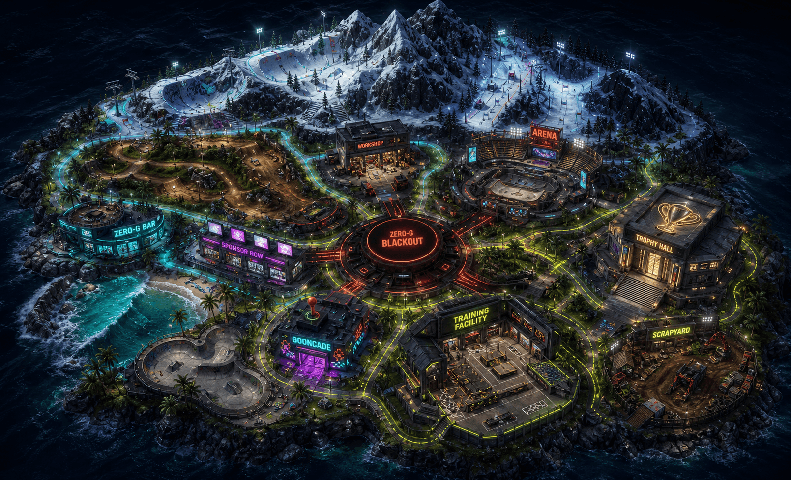 The Gravity Goons ZERO-G Blackout island district, Season 1